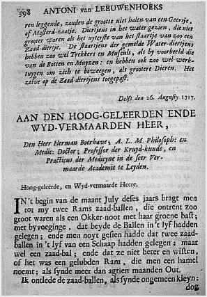 Missive to Herman Boerhave